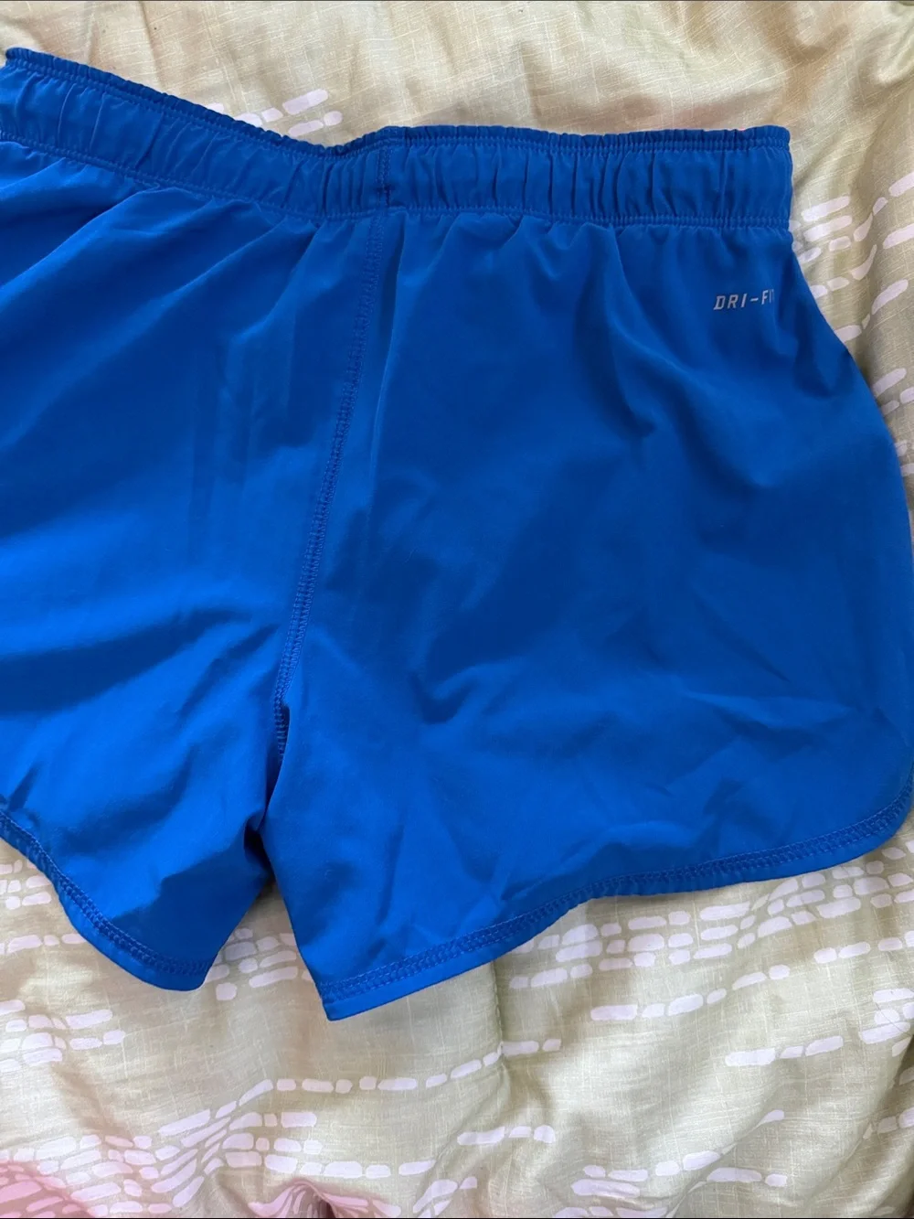 Nike Blue Women's Athletic Shorts with Orange Liner